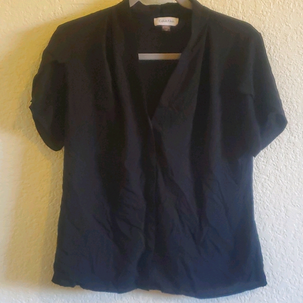 BLACK CALVIN KLEIN BLOUSE SIZE LARGE